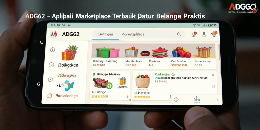 Antarmuka sederhana dan mudah digunakan saat berbelanja di aplikasi Marketplace ADG62.