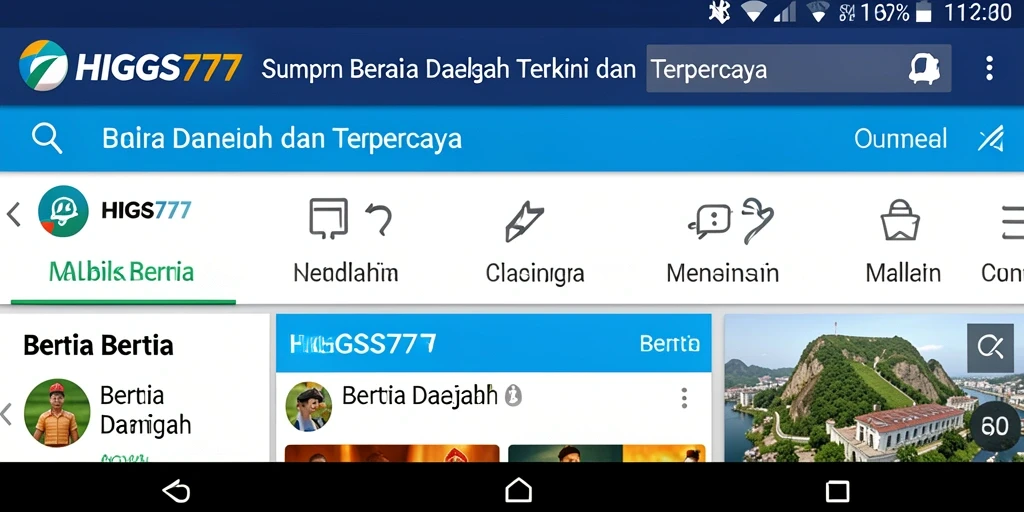 Tampilan antarmuka HIGGS777 yang memudahkan pengguna membaca berita.