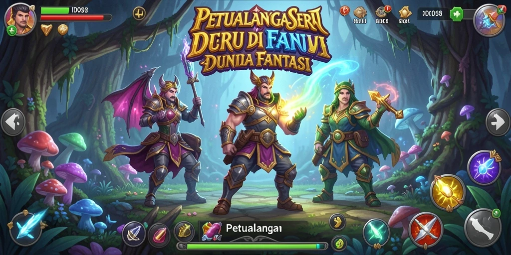 Antarmuka permainan ID098 yang menarik dengan petualangan seru.
