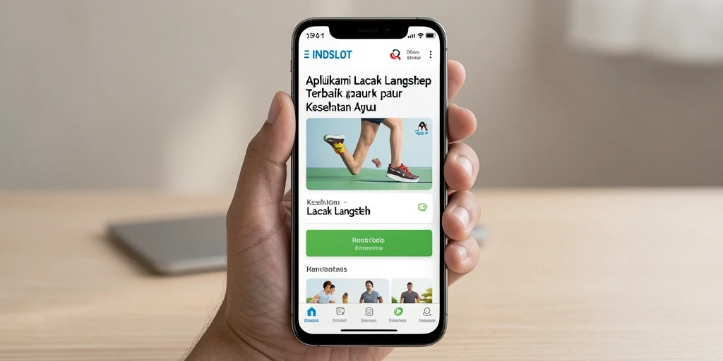 Tampilan antarmuka aplikasi INDSLOT yang intuitif untuk pelacakan langkah.