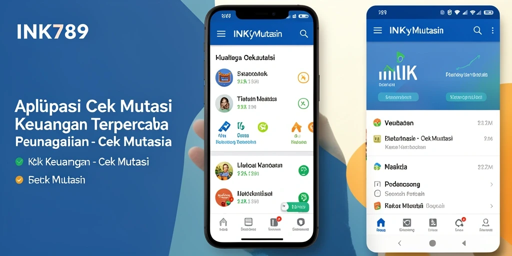 Antarmuka sederhana INK789 untuk cek mutasi keuangan.