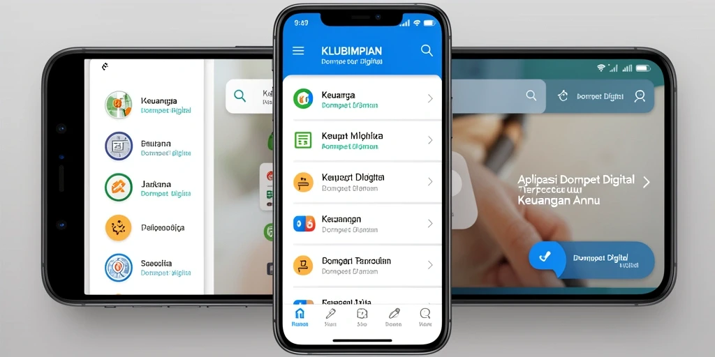 Antarmuka menarik dari aplikasi Dompet Digital KLUBIMPIAN.