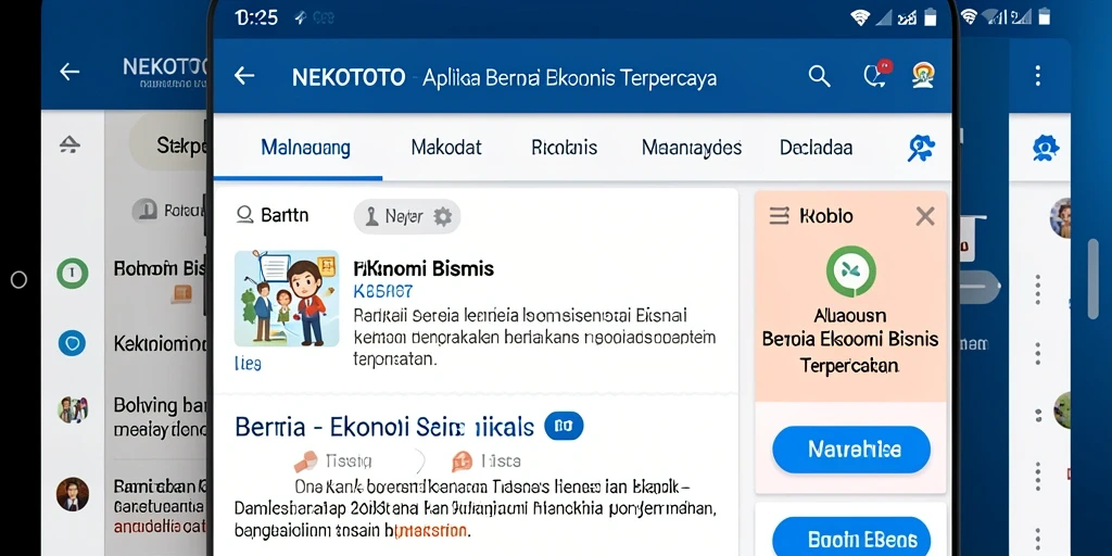 Tampilan antarmuka utama NEKOTOTO yang user-friendly untuk berita ekonomi.